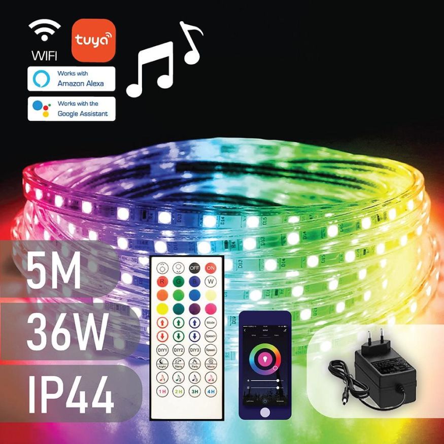 LED riba 5m + adapter + pult 4751029233400 | Decora
